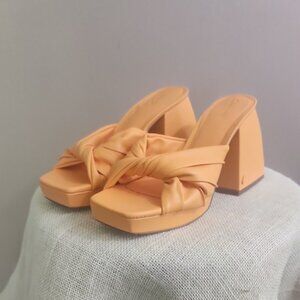 Circus NY By Sam Edelman Orange Women's Chunky Heel Sandal